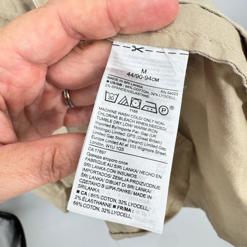 Banana Republic Utility Shirt Tan Khaki M Dillon Button Down Safari Long Sleeve - Picture 5 of 8